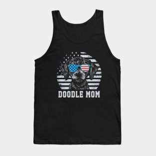 Doodle Mom endoodle Dog American Flag 4Th Of July Tank Top